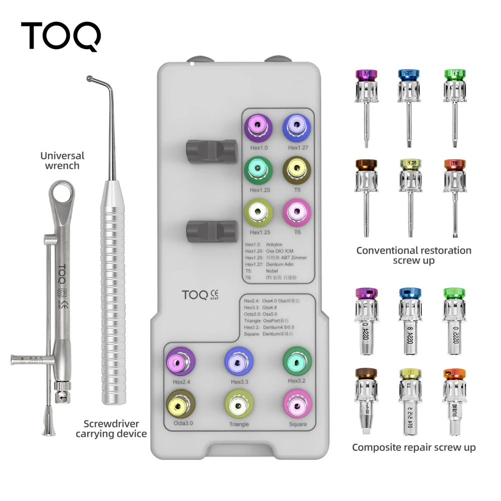 Dental New Dental Implant Colorful Torque Screwdrivers Wrench Repair Tools Universal Prosthetic Kit Torque Wrench Tool Kit