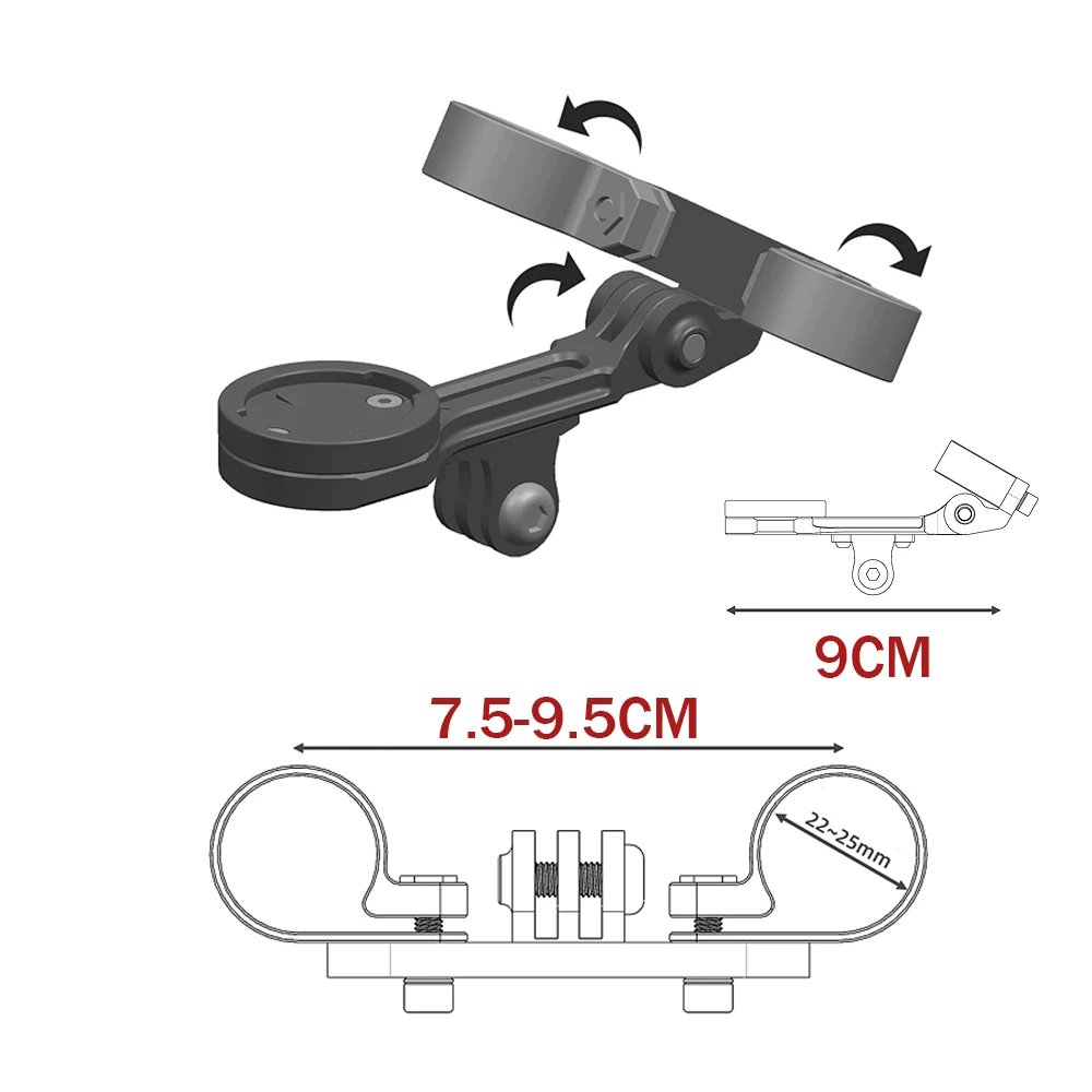 WINOWSPORTS HB052 Bicycle Computer Mount Full Carbon Road MTB Handlebar Mount Holder Support for Bryton Garmin Wahoo ARB02