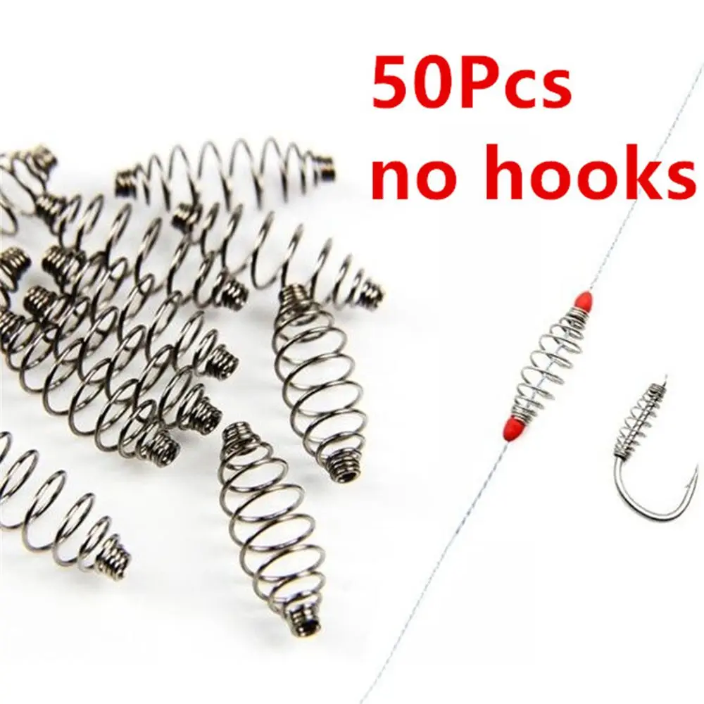 

Stainless Steel 50Pcs Olive Shape Bait Feeder Feeder Cage Carp Fishing Feeder Stops Fishing Tools Fishing Accessories