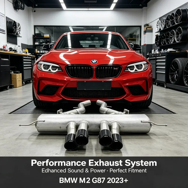 High Performance SS304 Valvetronic Catback Exhaust for BMW M2 G87 2023+ Center Exit Design Exhaust Pipe Optimized Sound