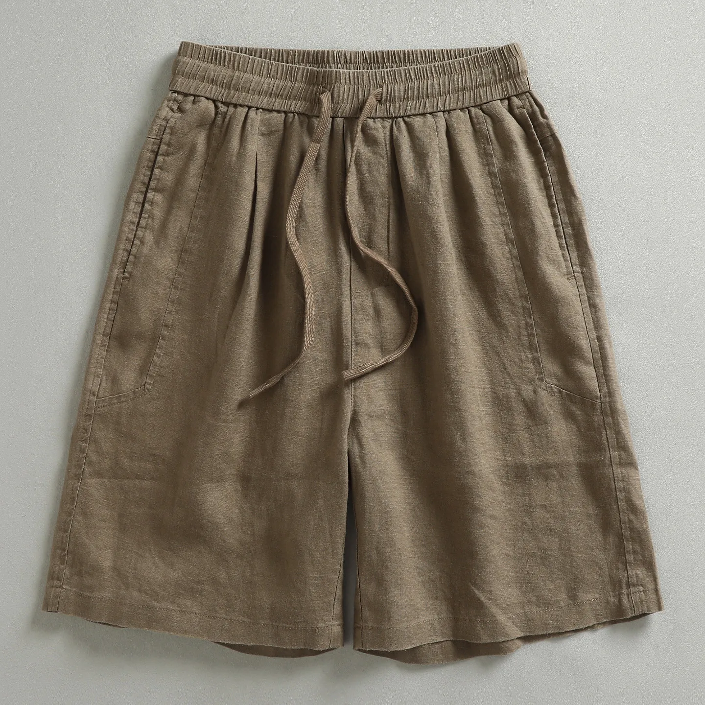 

Pure linen fabric, breathable and comfortable, Japanese retro trendy casual shorts, men's loose and versatile summer trousers