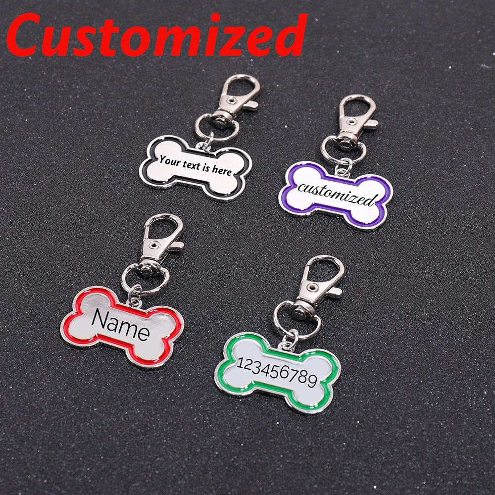 Custom Name Dog Tag For Collar Personalized Name Pets ID Tag Laser Engraving Number Anti-lost Pendant Customized Name Dog Tags