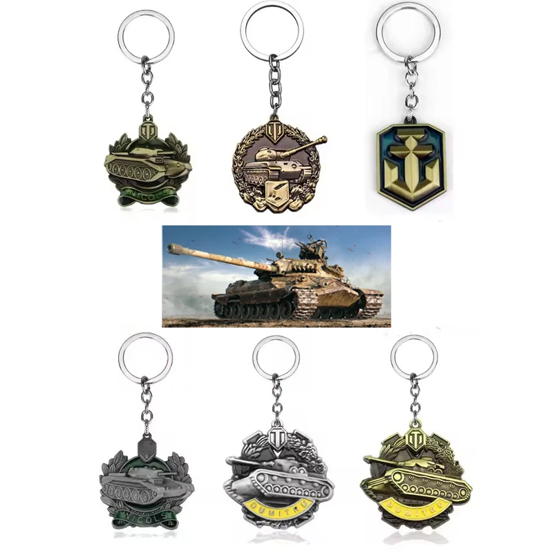 Брелок для ключей Game World of Tanks WOT, металлический кулон для косплея, брелок для ключей от автомобиля, Chaveiro, ювелирный реквизит для мужчин и женщин, подарки