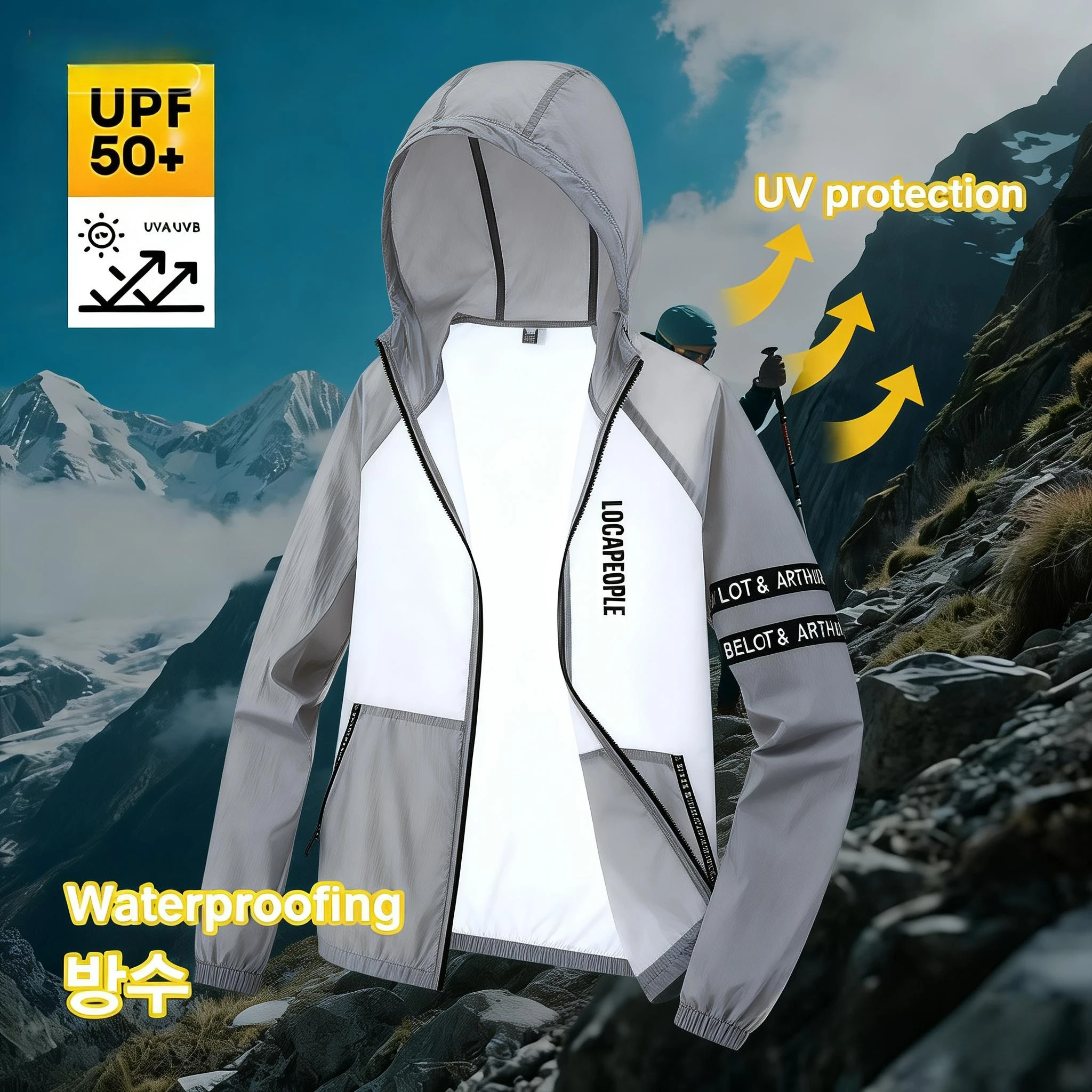 Sommer-Herrenjacken Ultraleichte Sonnenschutzjacken in Übergrößen mit Kapuze Winddichte Freizeitjacke für Männer Motorradjacke