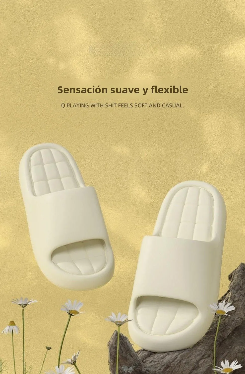 Pantuflas de Suela Gruesa Unisex, Antideslizantes para Baño, Cómodas para el Hogar, Sandalias Planas Modernas