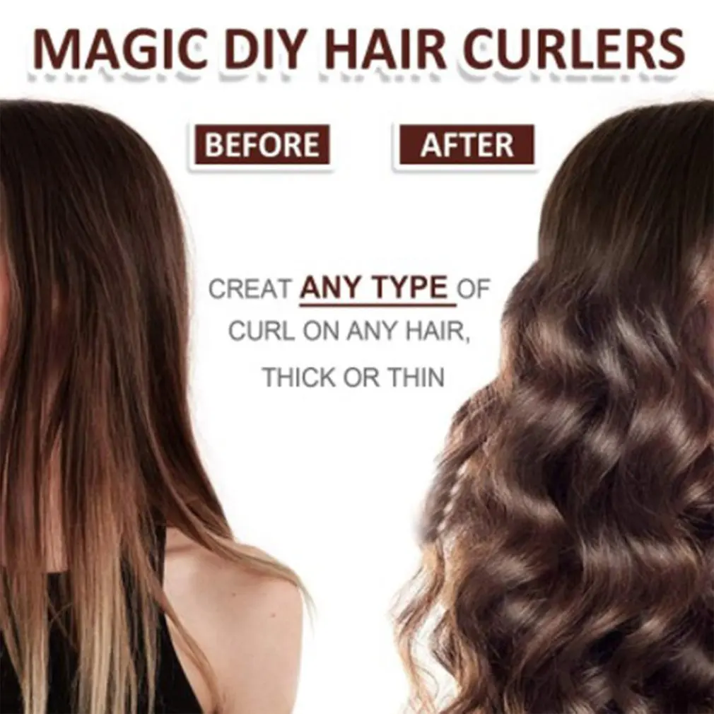 12Pcs DIY Hair Curler 30ซม.ทรงผม Roller Sticks Heatless ลูกกลิ้งผม Curlers คลื่น Formers Curling ผมจัดแต่งทรงผมเครื่องมือ