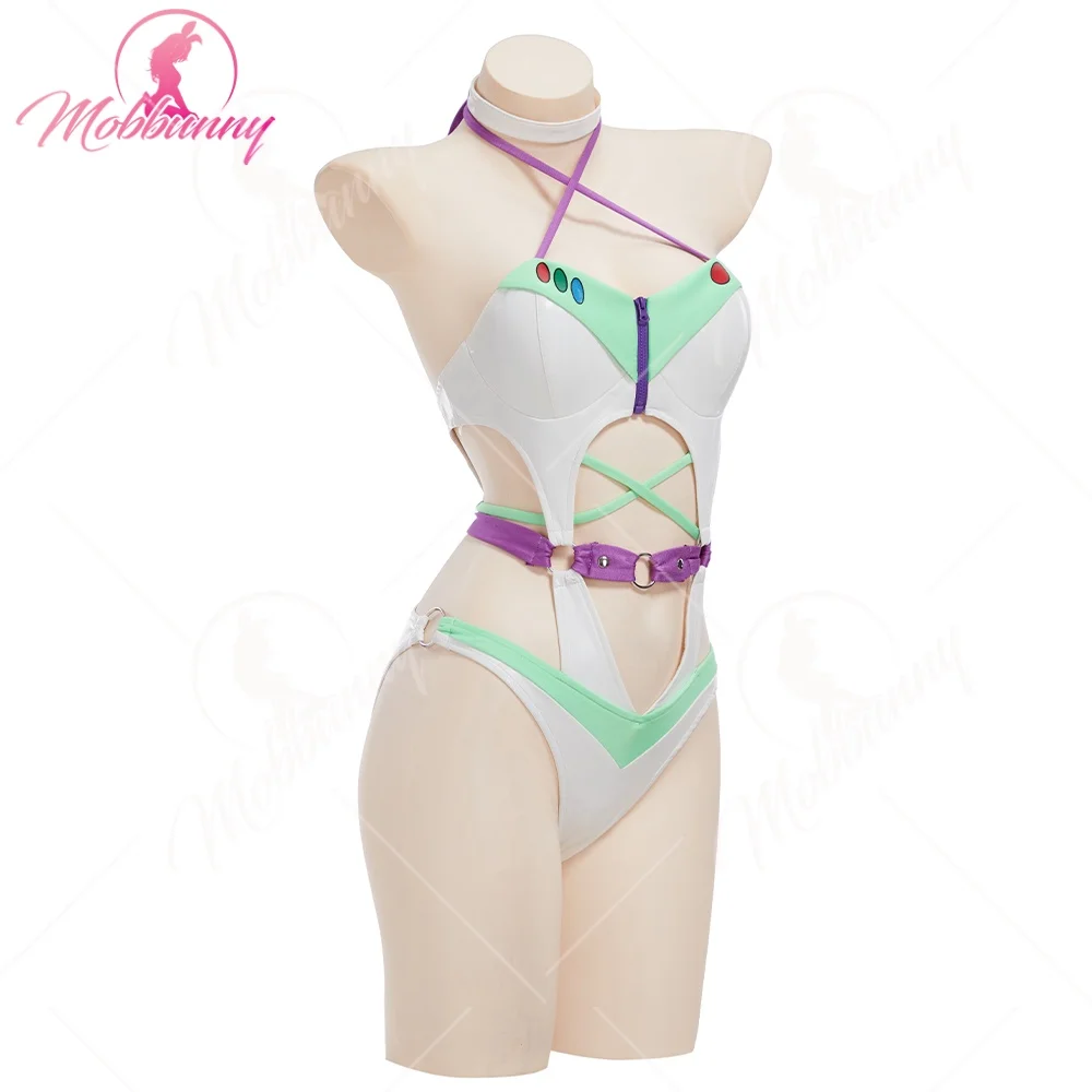 

MOBBUNNY женский костюм для косплея из фильма, сексуальный костюм астронавта в стиле аниме, комбинезон с вырезами и рукавами, косплей на Хэллоуин