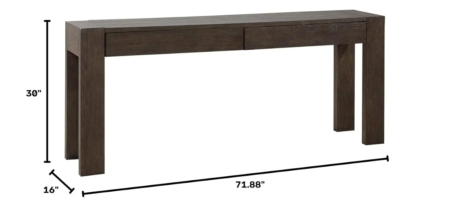 Accent Console Table with Storage Shelf, Wooden Entryway Hallway Sofa Side Table, 48 Inch, Satin Espresso, Customized