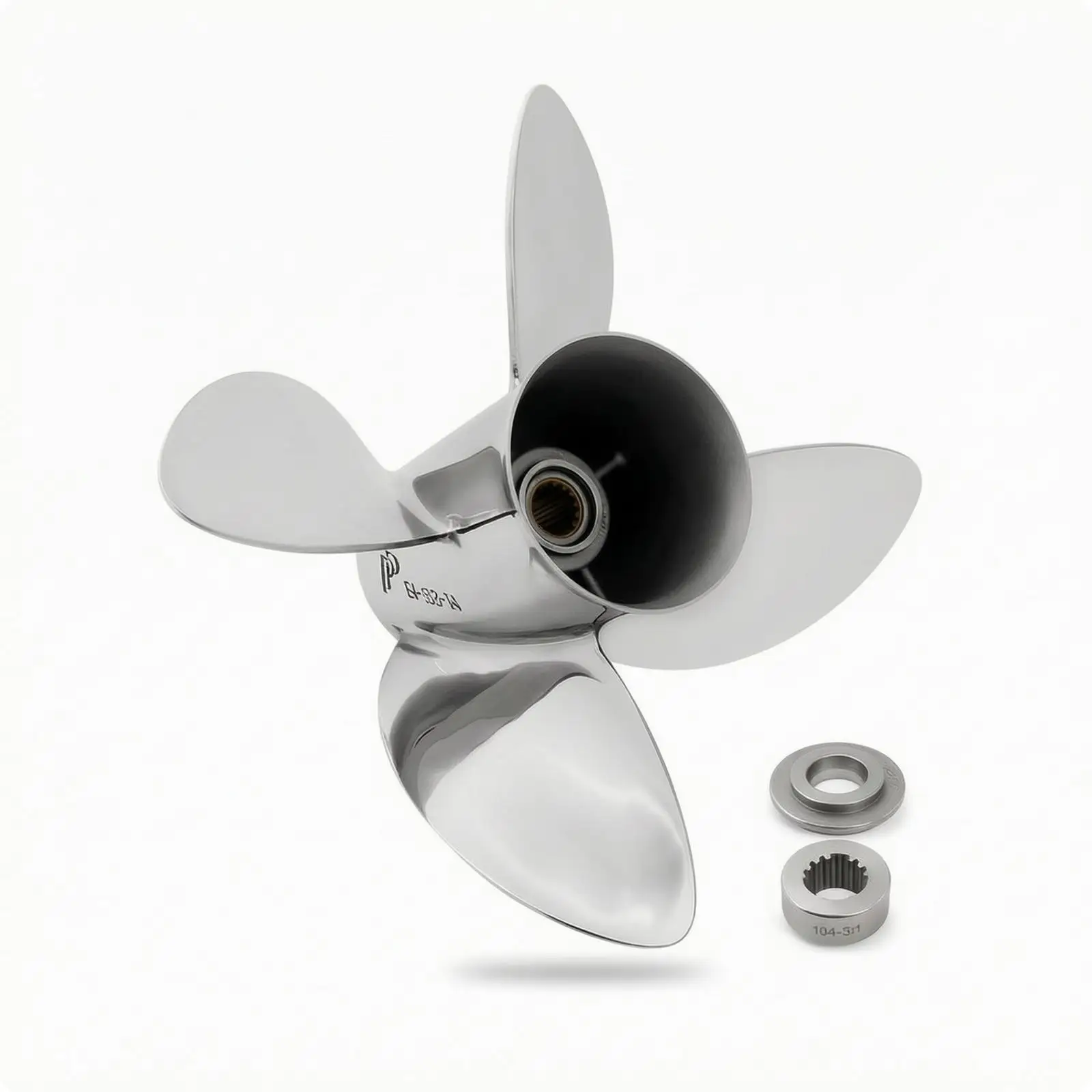 4-Blade Propeller Long-Lasting Stainless Steel Boat Propeller Fuel-Efficient