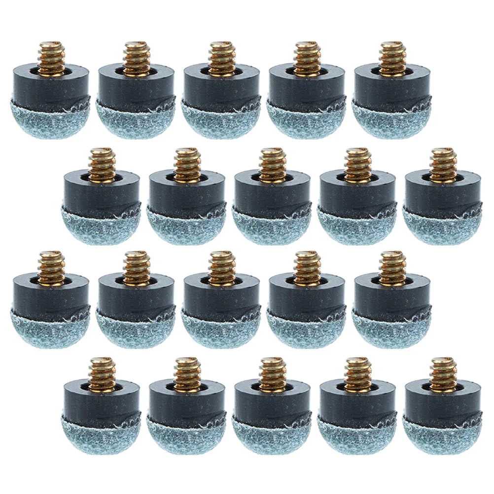 

20 Pcs Pool Cue Tip Solidly Billiard Fitting Screw on Tips Component Portable Replacement Stick Assorted Color