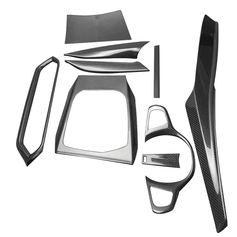 ل جديد 3 4 سلسلة G20 G21 G22 I3 I4 تجميل 2022 2023 سيارة مركز وحدة التحكم لوحة القيادة الجانب والعتاد لوحة ألياف الكربون الجافة