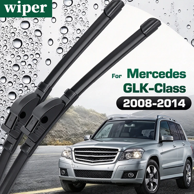 Rubber Front Wiper Blades Set For Mercedes-Benz GLK 280 300 350 200 220 320 X204 2008-2014 Windshield Windscreen 22"+19"
