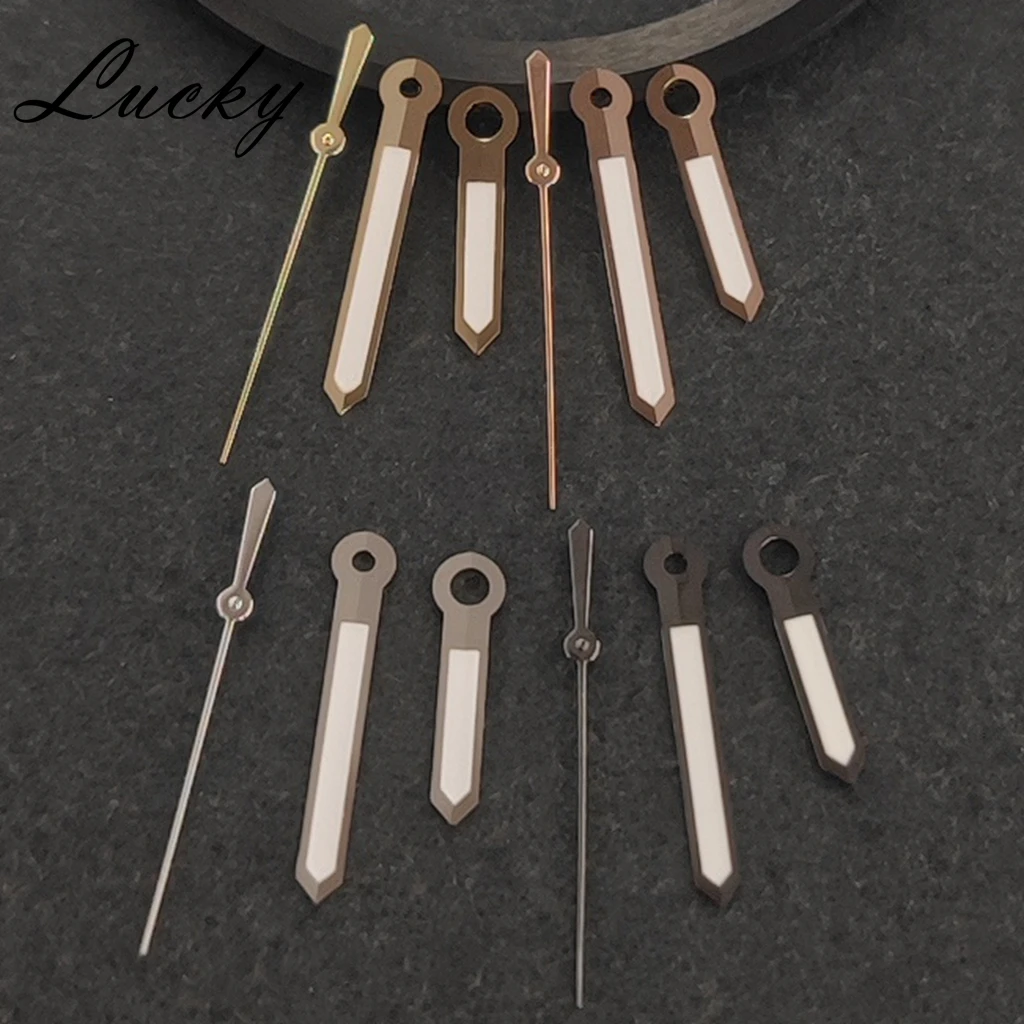 High Quality NH35 NH36 Hands Silver Gun Gold Rose Gold Watch Hands Green Luminous Watches Pointers Fit NH35 NH36 4R 7S Movement