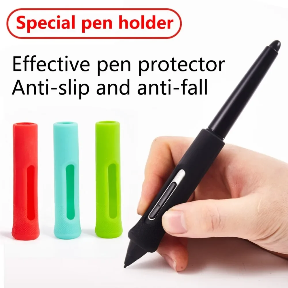 Anti Slip Stylus Cover Silicone Protective Sleeve Wrap for Wacom Intuos Pro PTH460 PTH660 Cintiq DTH1620 DTH-W1320 Tablet Pen