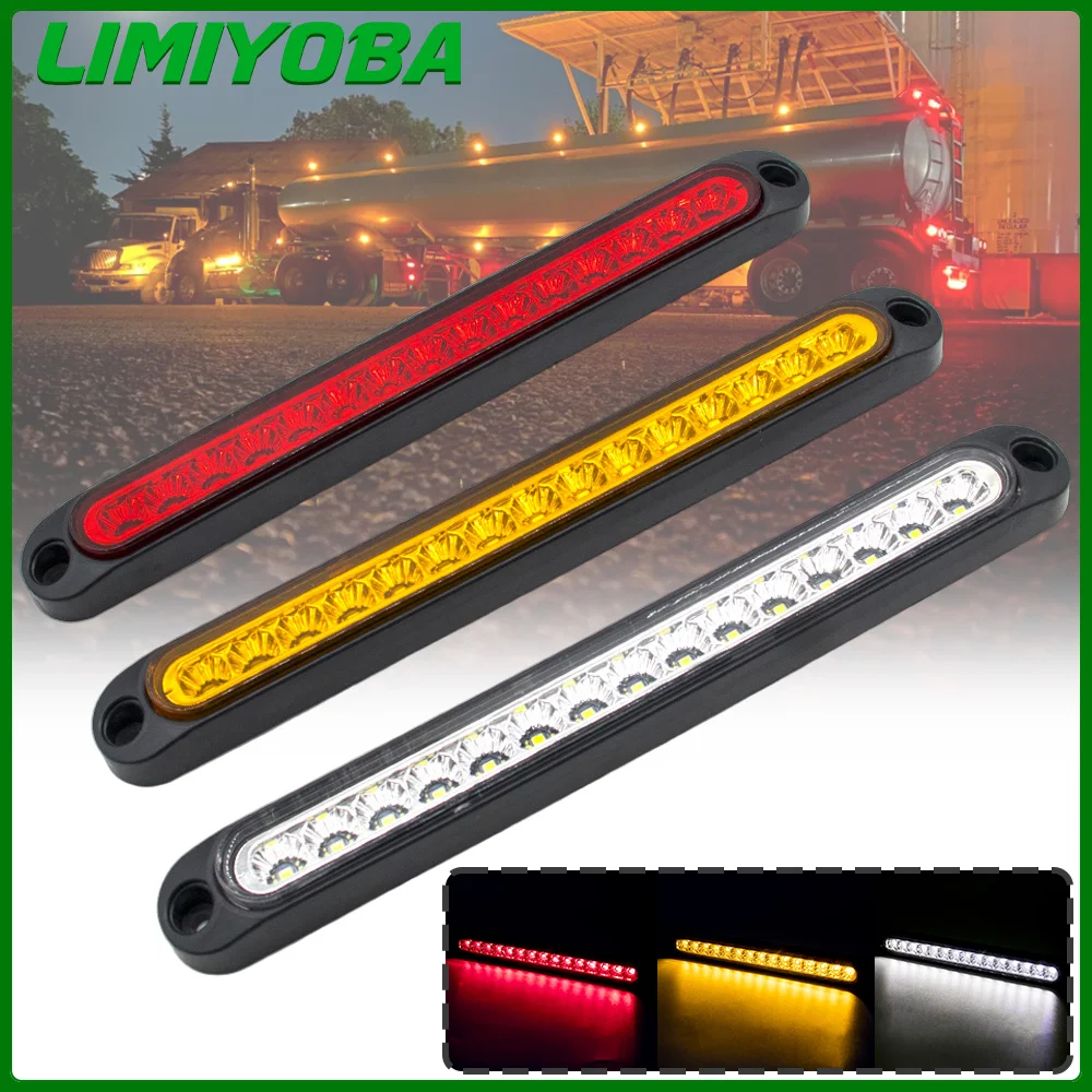 2 pçs luz led 12v 24v led marcador lateral sinal de volta lâmpada advertência montagem alta usado para luzes externas do carro reboque caminhão caminhão rv