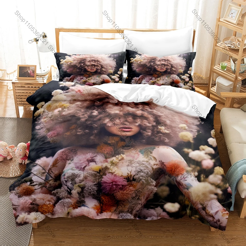 Immortal Queen Sia Bedding Set 3Pcs Pop Song Print Soft Microfiber Duvet Cover Home Bedroom Decor