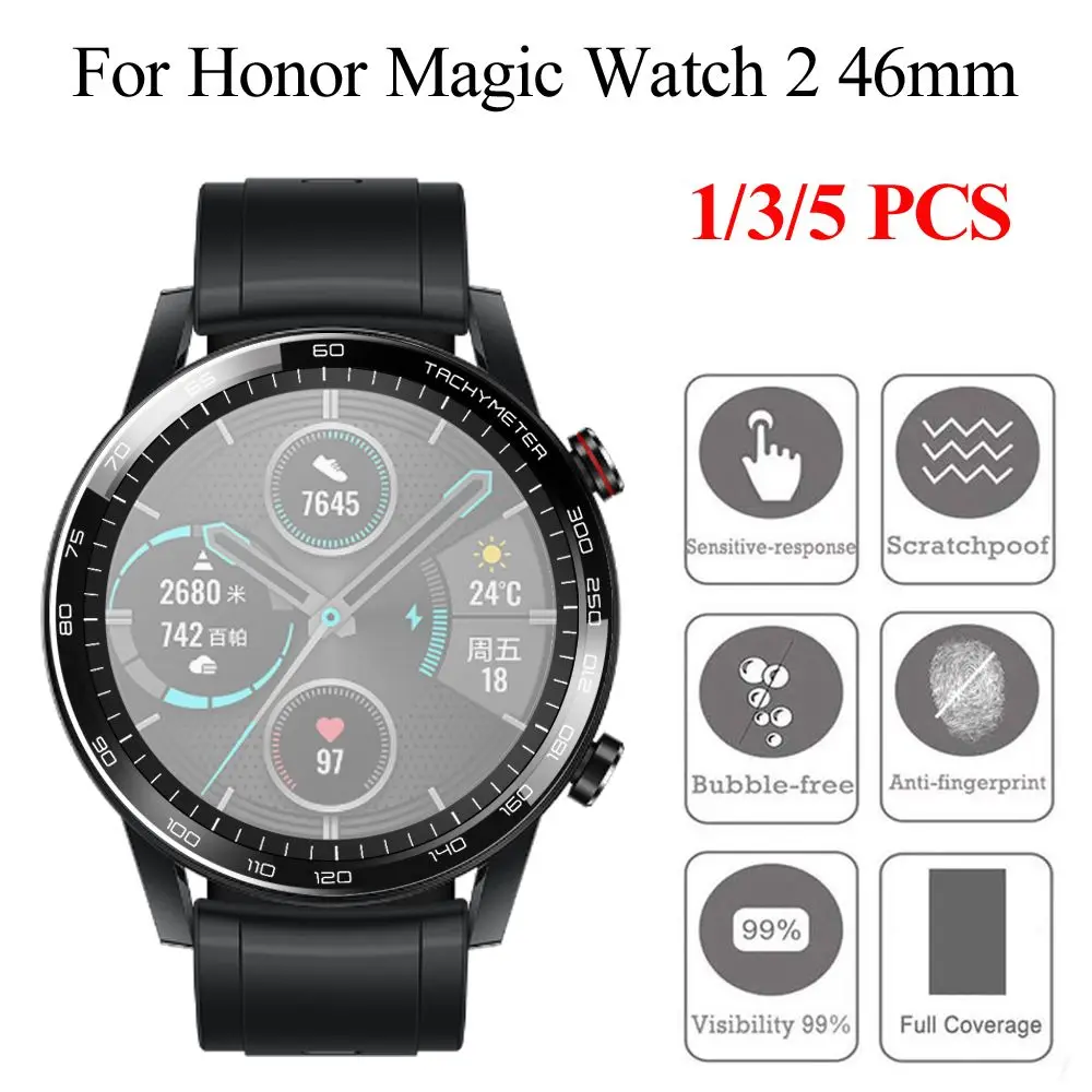 For Honor Magic watch 2 46mm accessories 3D Curved Soft Full Cover Screen Protector Film Not Glass