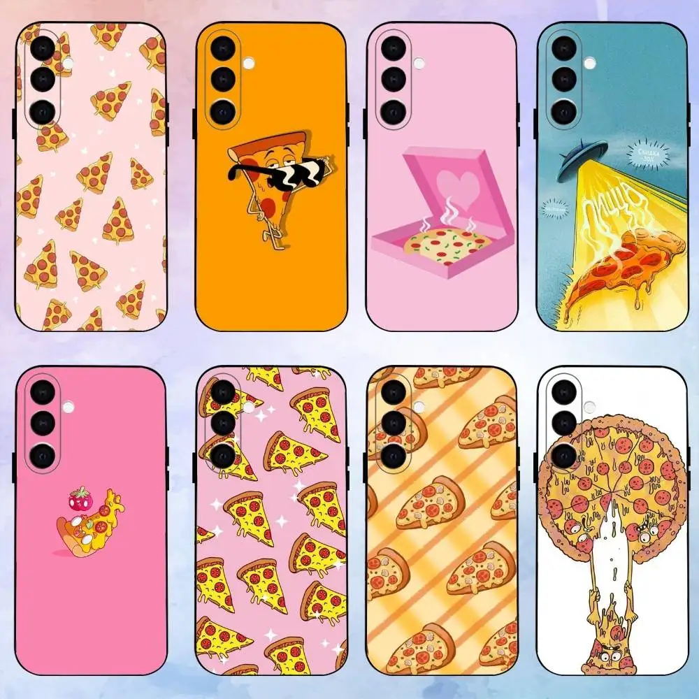 

Delicious cartoon pizza Phone Case For Samsung Galaxy A73,A72,A71,A70,A53,A52,A51,Others Soft Black Shell
