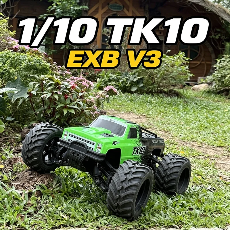 PDracing 1:10 TK10 V3 EXB 4S 88KM/H Brushless Waterproof High-Speed 4WD RC Remote Control Monster Truck Model Off-Road Vehicle