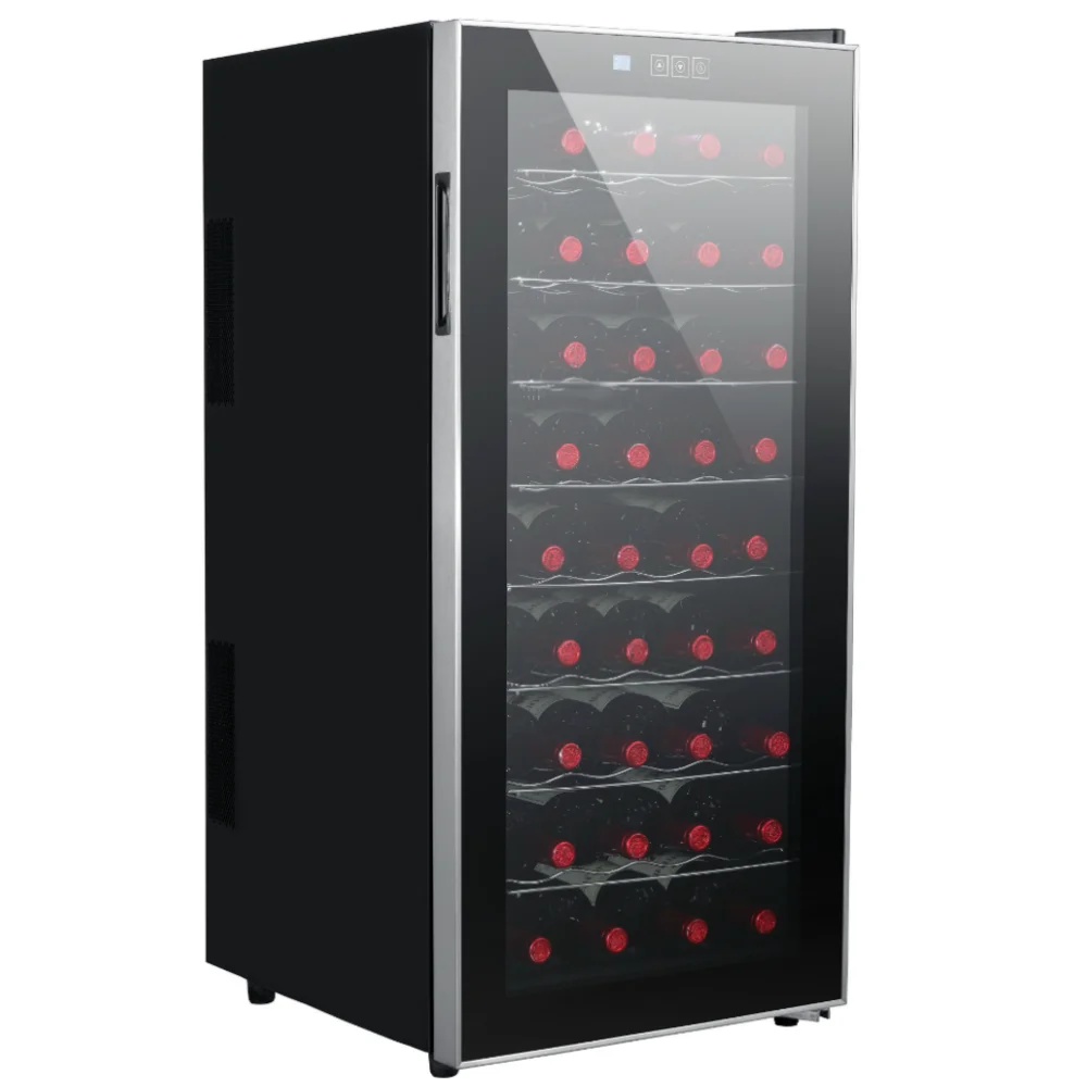 

Custom Made European Style Classical Dual Zone Wine Cellar, 2 Zone Wine Cellar, 36 Bottles Wine Cellar