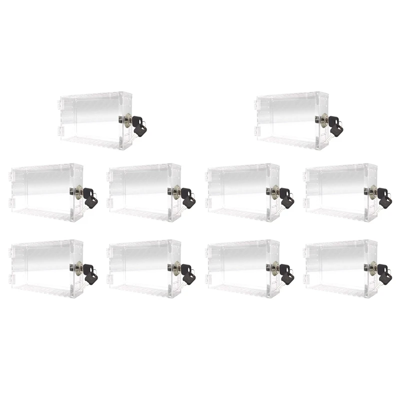 

【Flash Sale】10X Universal Thermostat Lock Box With Key Thermostat Cover For Thermostat On Wall Fits Thermostats 7X4.5 Inches