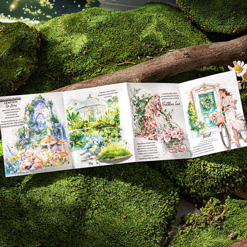 25 ورقة/حقيبة ملصق حزمة حديقة خضراء فتاة الموضة لسجل القصاصات القرطاسية DIY مجلة جراب هاتف دفتر الديكور