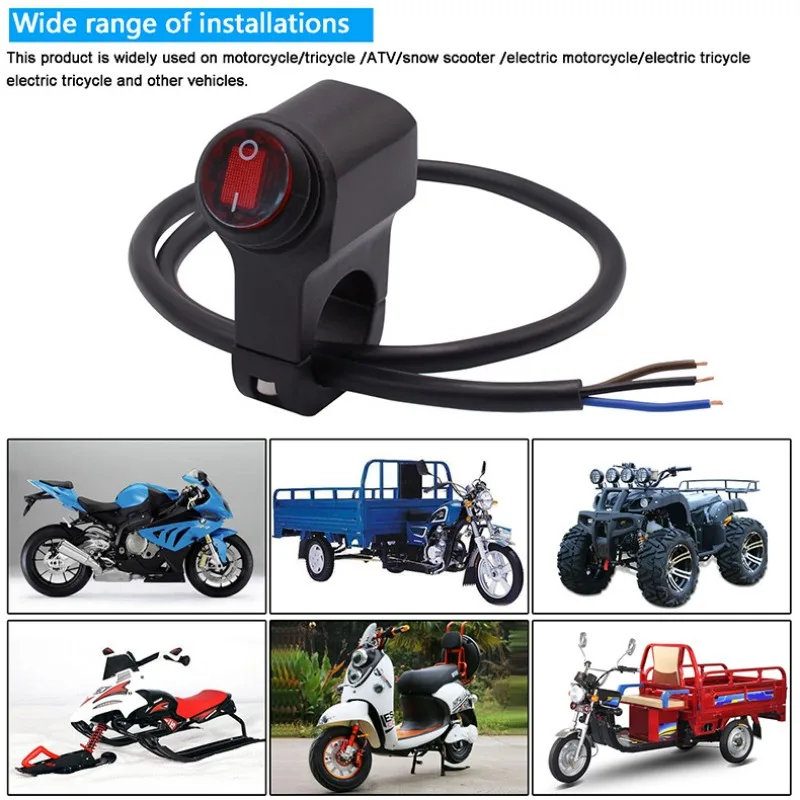 Motorcycle Modification, Aluminum Alloy Handlebar Switch, Waterproof Headlight Fog Light Switch, Electric Tricycle Modification