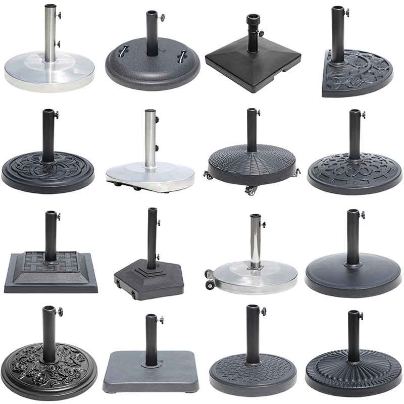 Outdoor parasol base Cement resin Stainless steel courtyard mid-column umbrella weighted and fixed Roman umbrella sun umbrella s