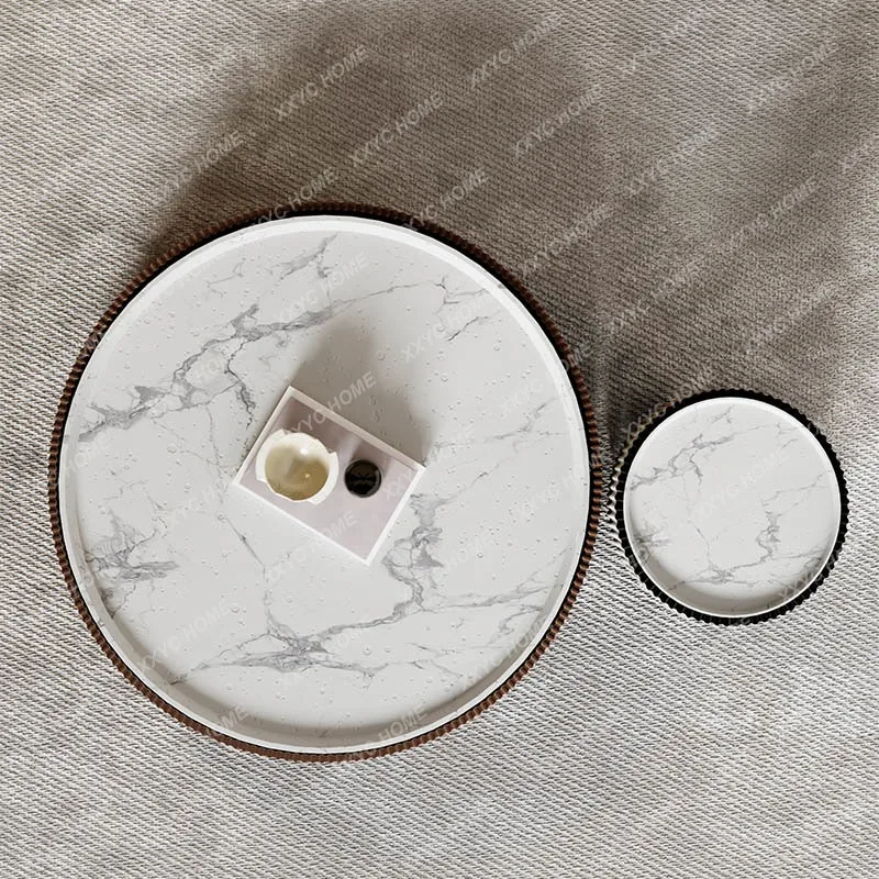 XX Retro Round Coffee Table Set for Home Living Room Small Apartment Creative Tea Table
