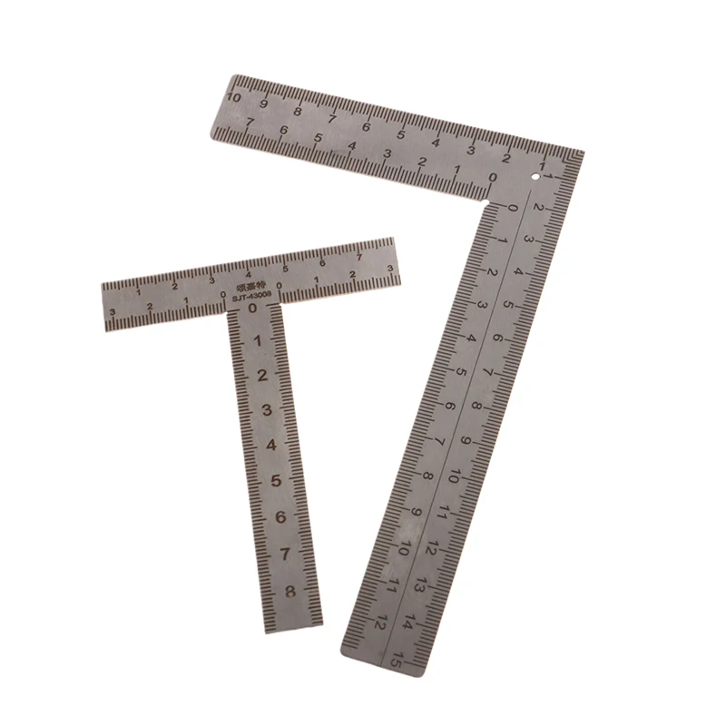 Mini T/L Quadratisches Lineal, Mess-Layout-Werkzeug, rechtwinkliges Lineal aus Edelstahl, 90-Drehlineal, Präzisions-Gebäude-Rahmenlehre