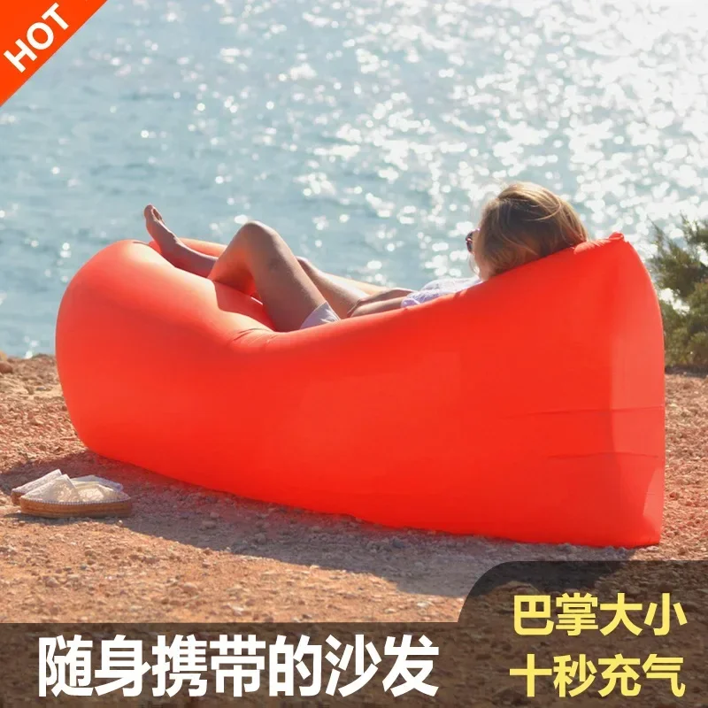 

Internet celebrity outdoor lazy inflatable sofa TikTok inflatable bed portable air sleeping bag single folding camping