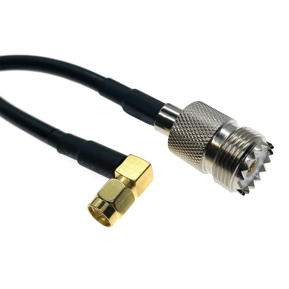 SMA Male Plug Right Angle To SL16 PL259 SO239 UHF Female jack Adapter Jumper Pigtail Coax Cable RG58 cable 12inch~30M