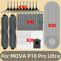 Fit For ( MOVA P10 Pro Ultra ) Vacuum Parts Main Tricut Roller Side Brush Hepa Filter Mop Cloth Dust Bag Replacement Accessories