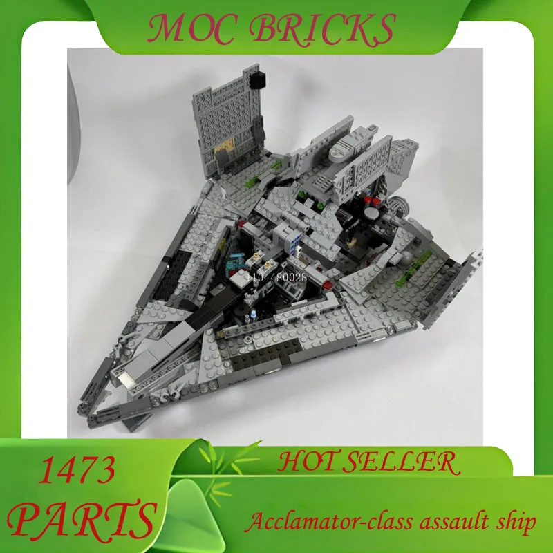 تخصيص 1473 أجزاء سفينة الفضاء سلسلة Acclamator-class Assault Ship MOC War نموذج لتقوم بها بنفسك تجميعها سفينة حربية اللبنات هدية