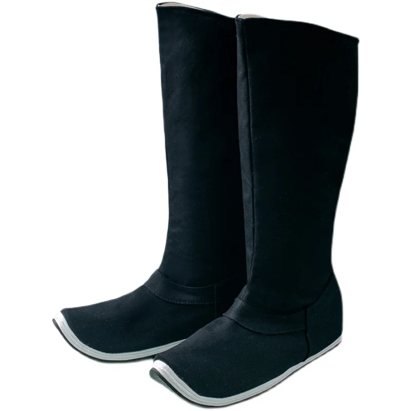 Wuxia – bottes officielles anciennes unisexes, chaussures hautes traditionnelles Vintage pour hommes, accessoires de Cosplay, équestre, guerrier Hanfu