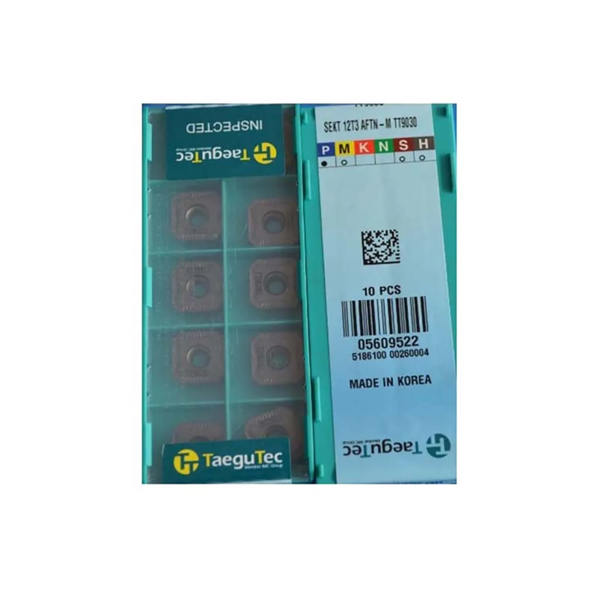 

TaeguTec Original SEKT SEKT12 SEKT12T3AFTN-M TT9030 SEKT12T3AFTN M Tool Inserts Carbide Milling Turning Milling Cutter