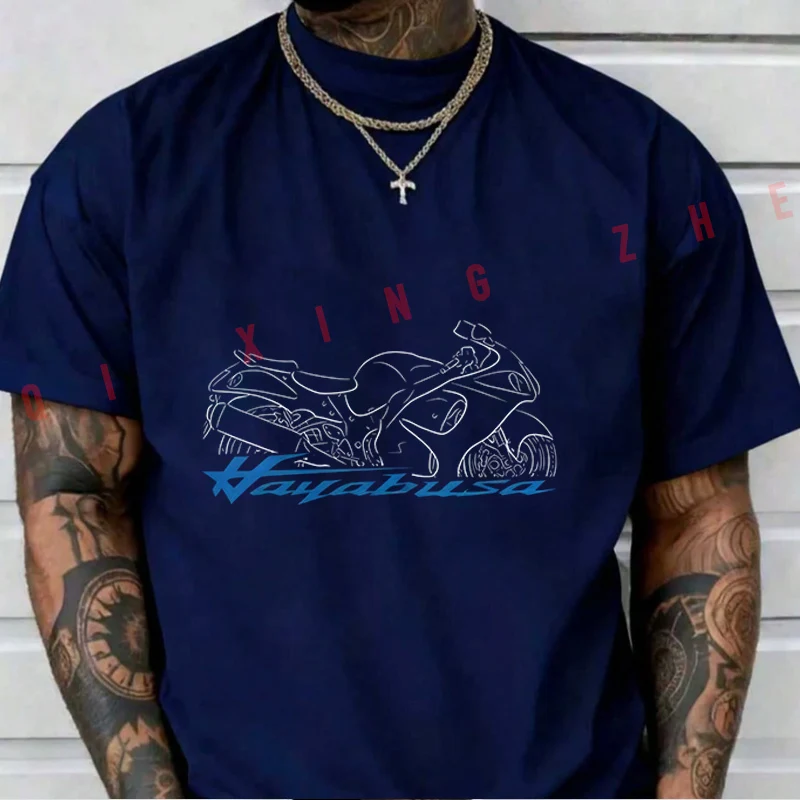 Men's And Women's T-shirt Summer New Moto Cotton Tee GSX1300R Hayabusa 1999-2024 Fans Motorcycle Short-sleeved Spring Autumn Top