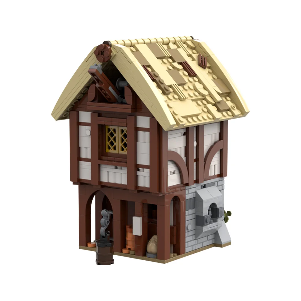 

Gobricks MOC Medieval Warehouse Architecture Building Blocks Model Medieval Storage Room Architecture Bricks Assemble Toys Gifts