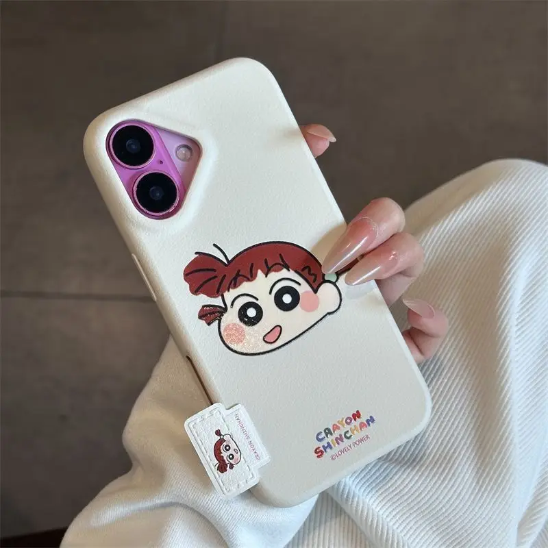 Kawaii تلوين شين تشان جراب هاتف آيفون 17 16 13 14 15 12 11 برو ماكس XR X XS زائد الكرتون Portector الغطاء الخلفي #6