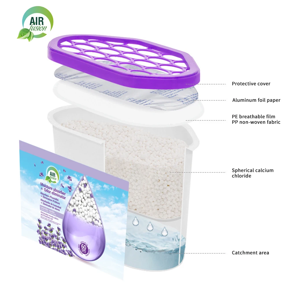 3-حزمة من صناديق امتصاص الرطوبة القوية ومزيل الرائحة - للخزائن والحمامات والمركبات الترفيهية. مصائد مزيل الرطوبة القابلة لإعادة الاستخدام، تمنع الرطوبة