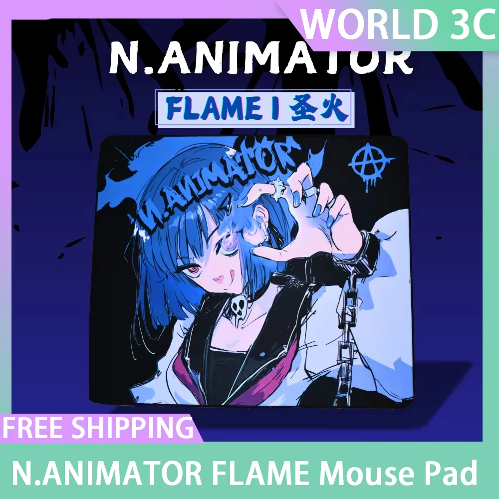 

N.ANIMATOR FLAME 2-dimensional Mouse Pad Size Advanced Fibre Waterproof Prevent Computer Gaming mouse pad Antiskid Gaming Gifts