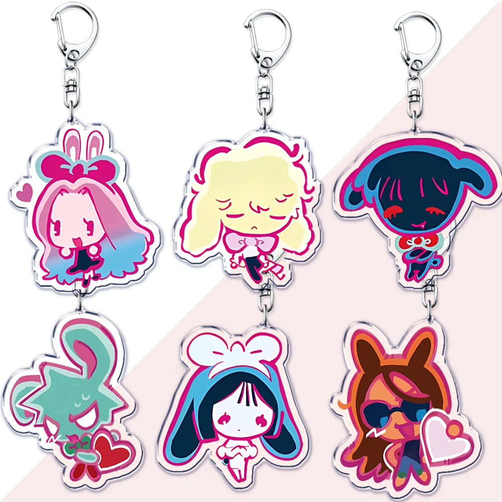 Niedliche Alien Stage Chibis Anime Schlüsselanhänger für Taschen-Accessoires Cartoon Luka Ivan Till Mizi Hyuna Sua Schlüsselringe Schmuck Fan-Geschenke