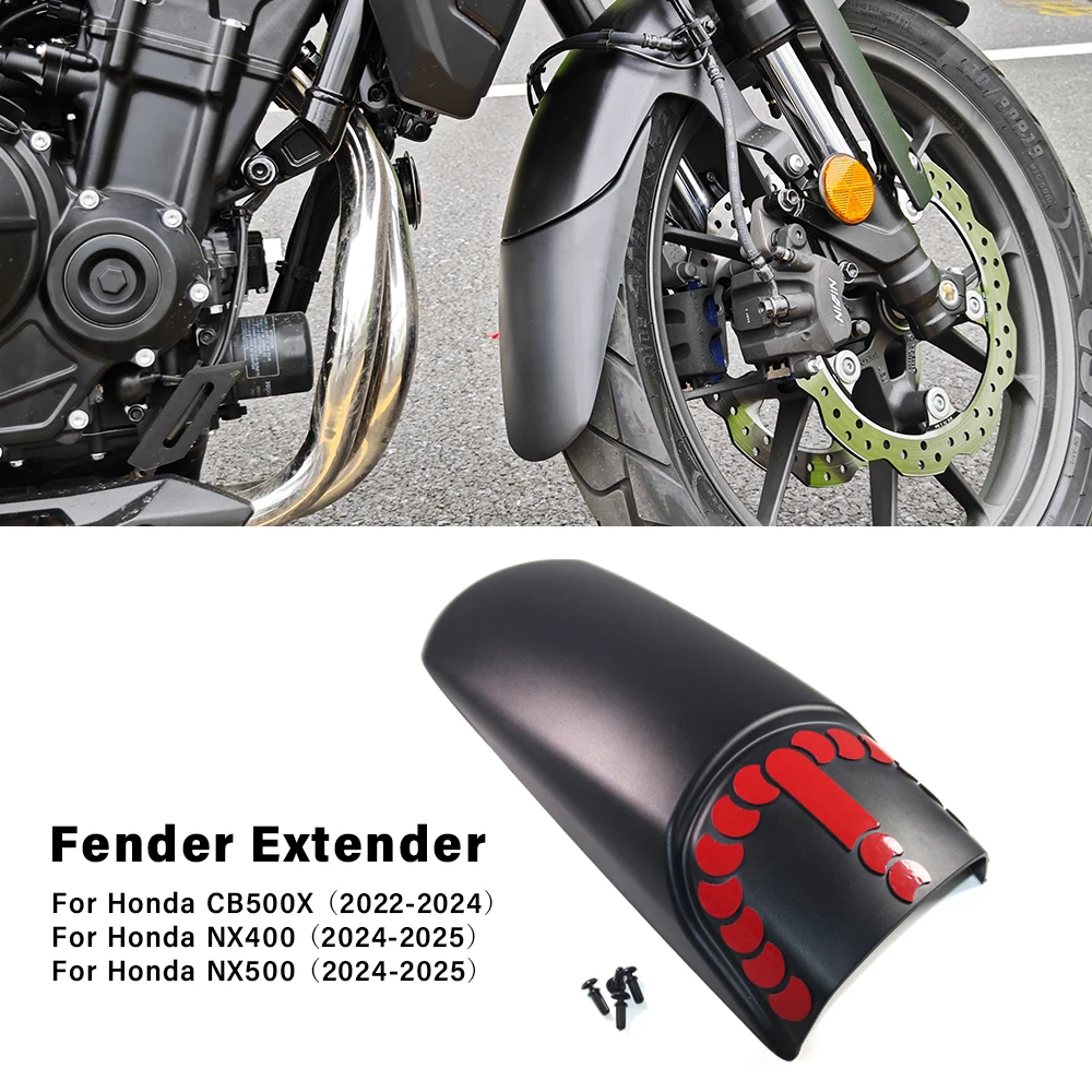 Front Fender Mudguard Extender For Honda CB500X CB 500X (2022-2024), NX400 NX500 NX 500 2024-2025 Hugger Extension Splash Guard