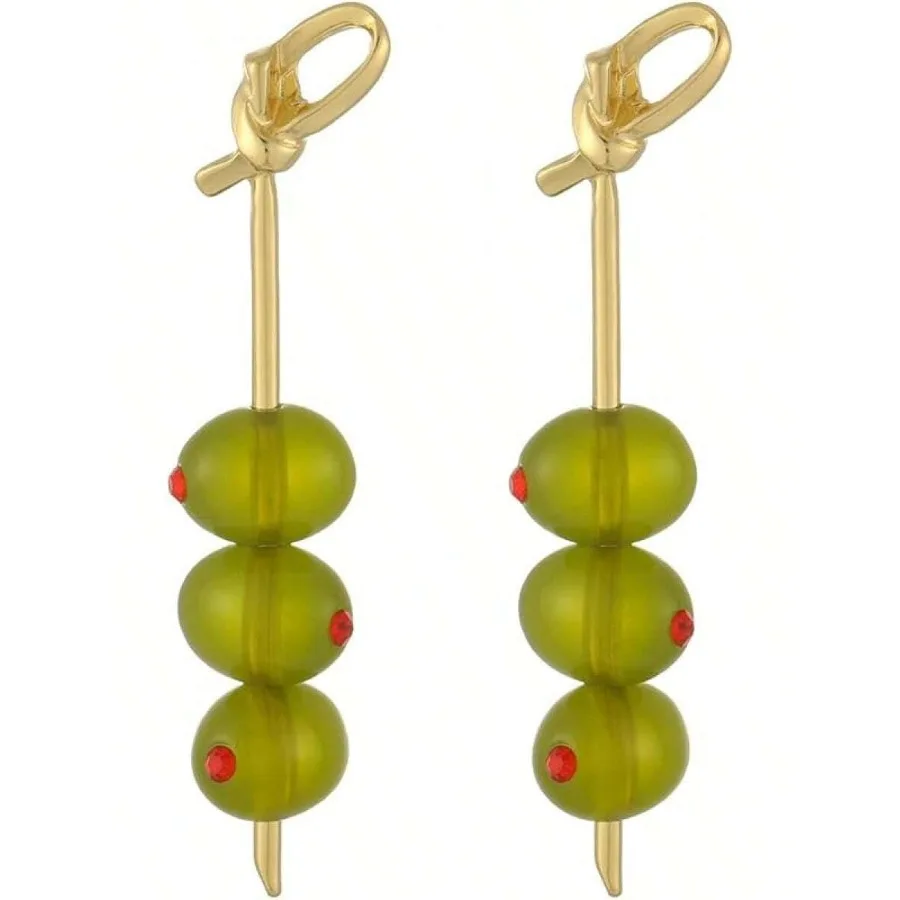 

Fruit Dangle Earrings With Gold Plating For Women