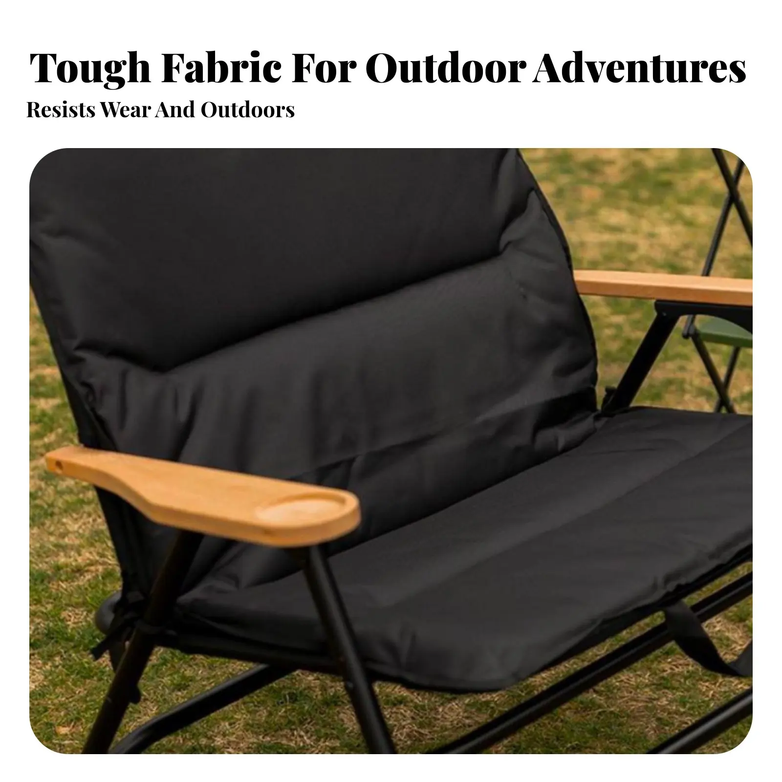 Padded Folding Armchair Foldable Design Lightweight Foldable Seat Detachable Pad No Assembly Required for Outdoors, Beach