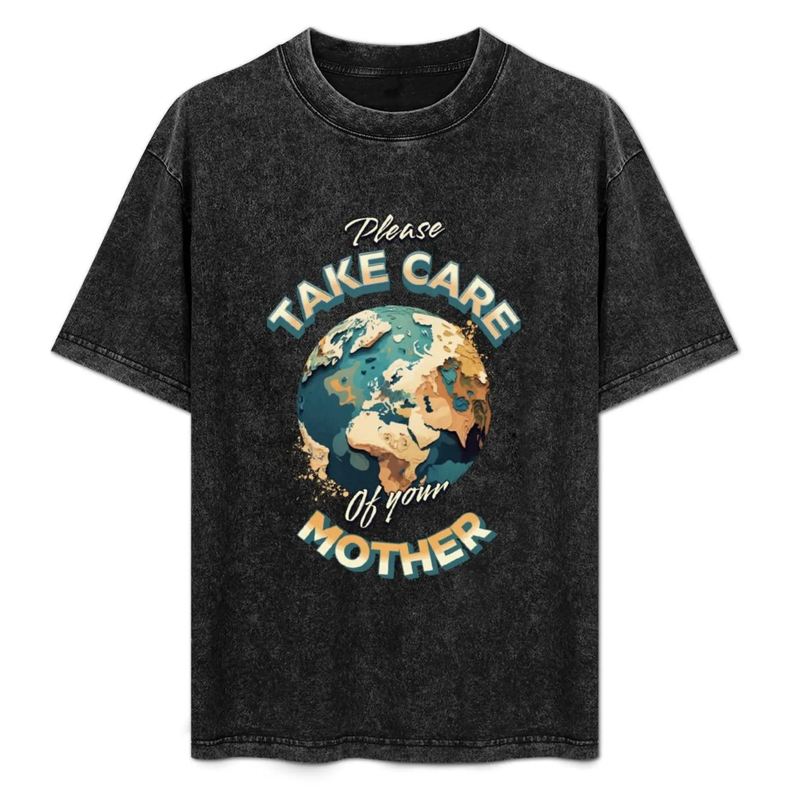 

Take care of mother earth T-Shirt Simple Casual Short Sleeve Cotton T-Shirt