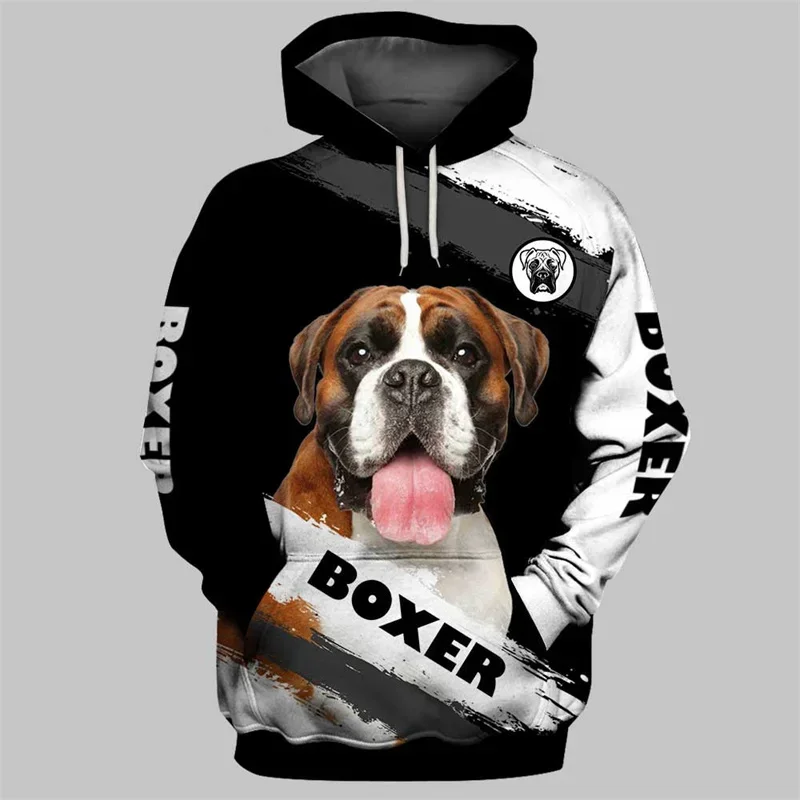 2024 nueva primavera caliente otoño hombres sudaderas con capucha moda europea y americana 3D Digital lindo perro Animal mascota estampado señoras Tops MN9