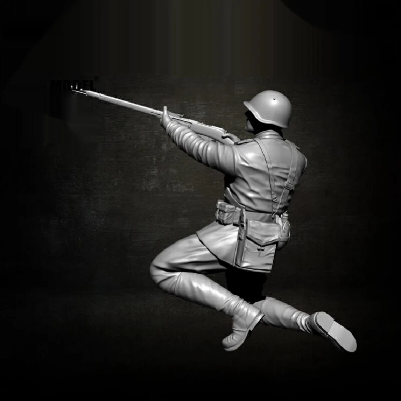 Figurine de soldats européens en résine Gk, Micro Miniature imprimée en 3d, modèle blanc, jouet, Kit non assemblé et non peint, 1/35