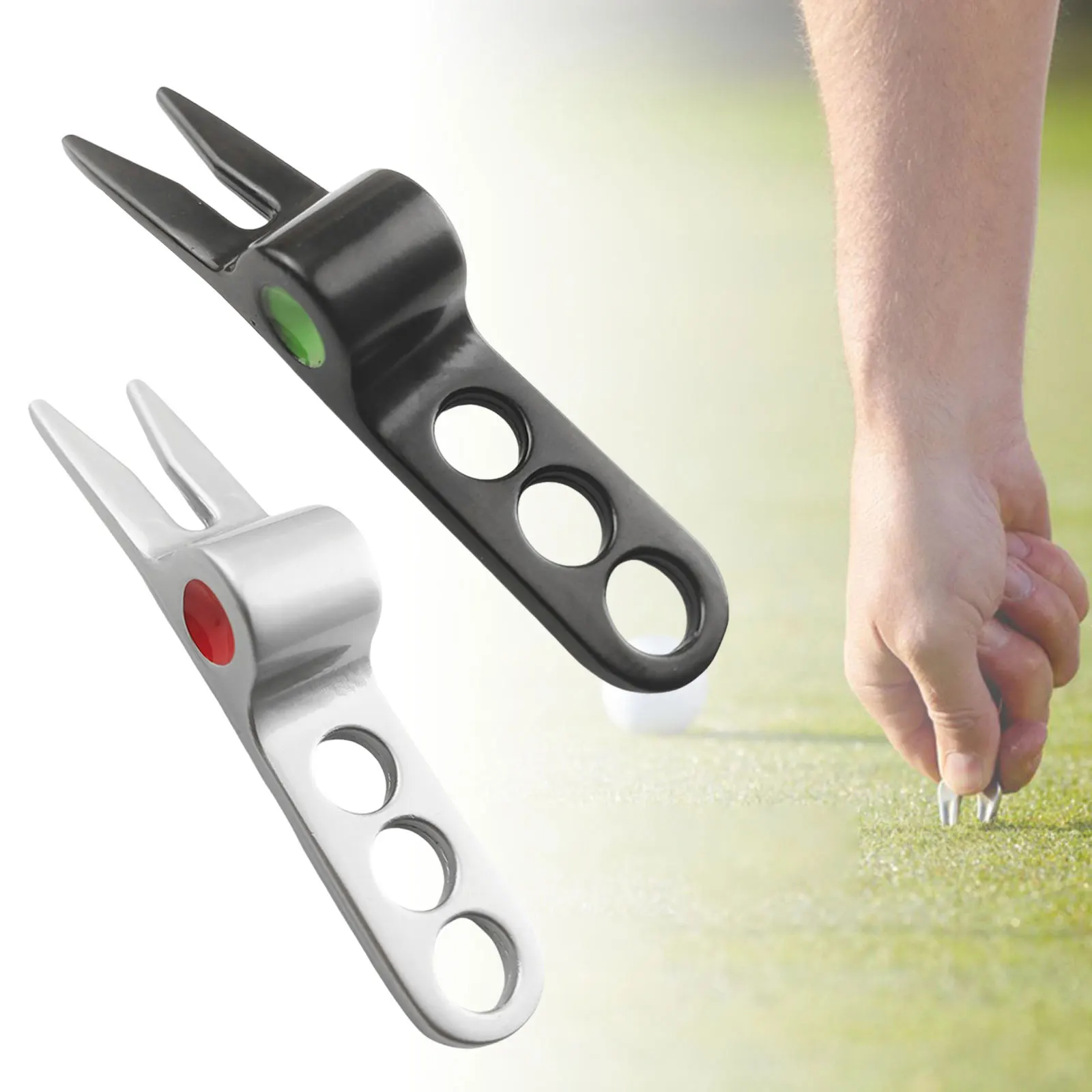 Golf Divot Repair Tool Pitch Mark Repair Fork Metal Green Fork Lawn Repair Prong for Birthday Gifts Stadium Training Supplies