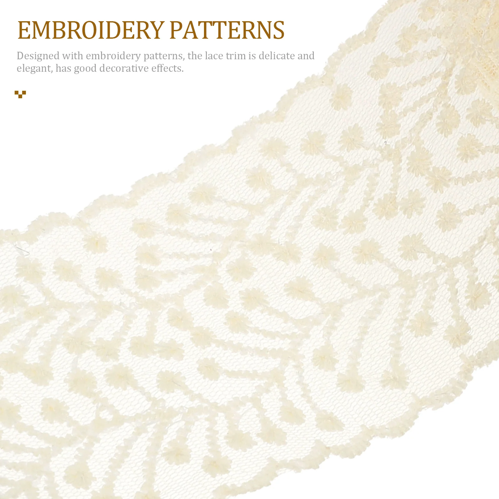 

Embroidery Lace Trim Ribbon Decorative Sewing Fabric DIY Material Craft Making Accessories Hair Decor Supplies Elastic B